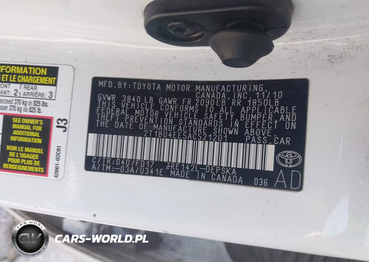 2010 Toyota Corolla S VIN:2T1BU4EE5AC521201 - 9