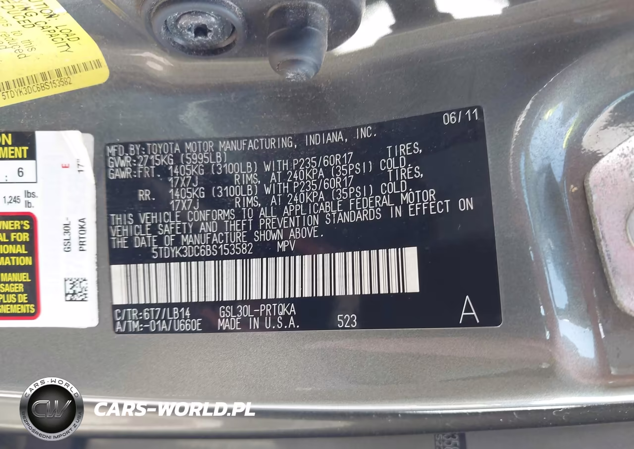 2011 Toyota Sienna Xle V6 VIN:5TDYK3DC6BS153582 - 9