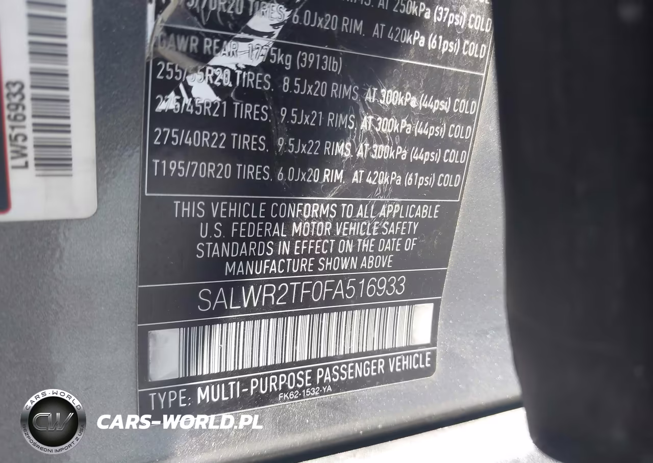 2015 Land Rover Range Rover Sport 5.0L V8 Supercharged VIN:SALWR2TF0FA516933 - 9