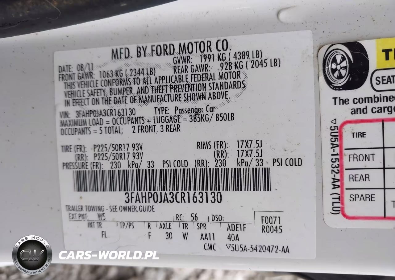 2012 Ford Fusion Sel VIN:3FAHP0JA3CR163130 - 9