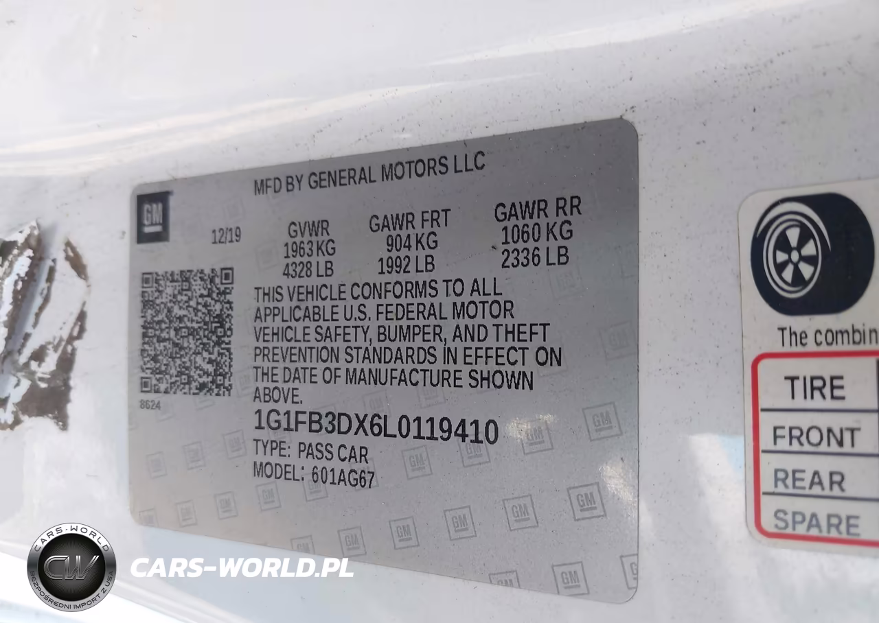 2020 Chevrolet Camaro Rwd 1Lt VIN:1G1FB3DX6L0119410 - 9