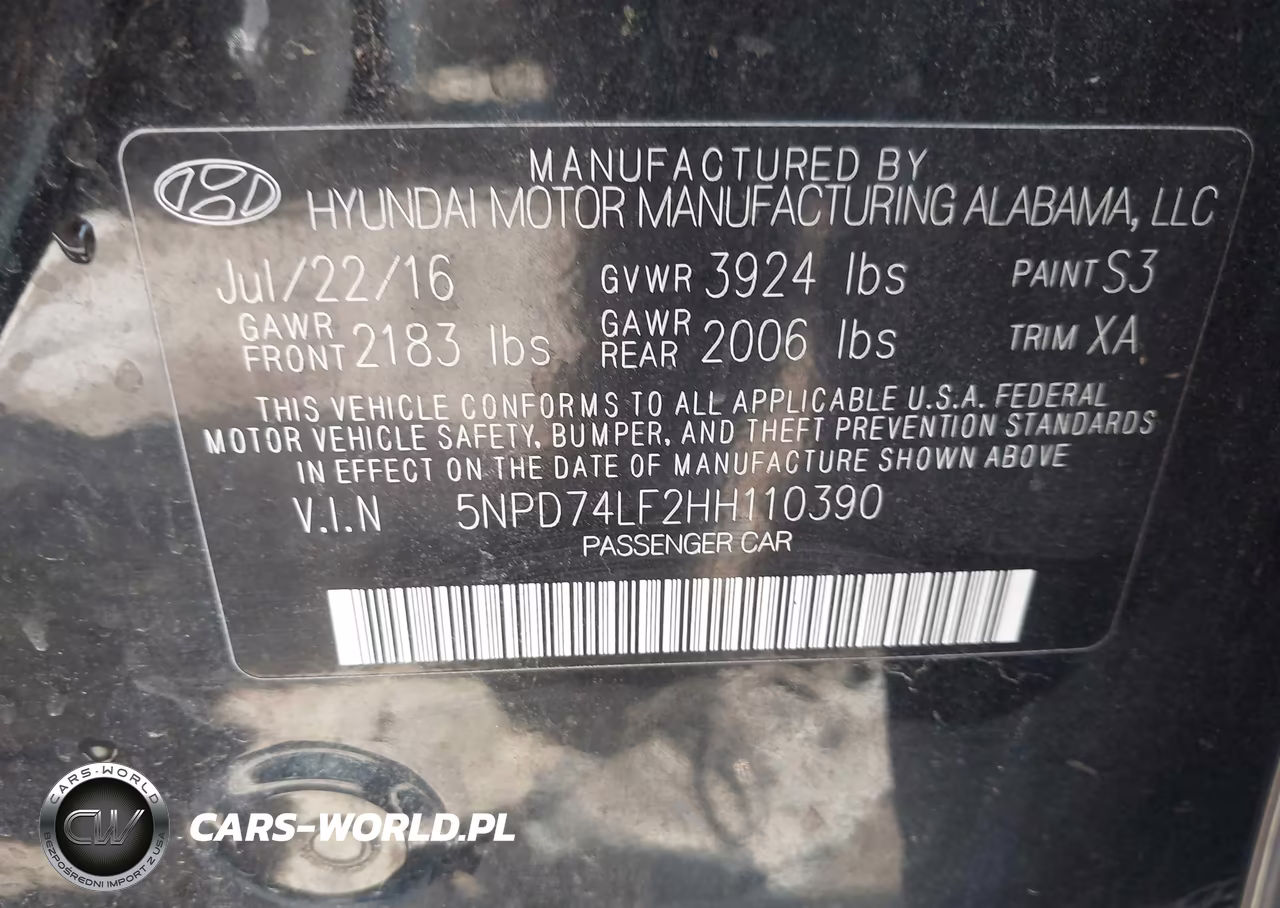 2017 Hyundai Elantra Se VIN:5NPD74LF2HH110390 - 9