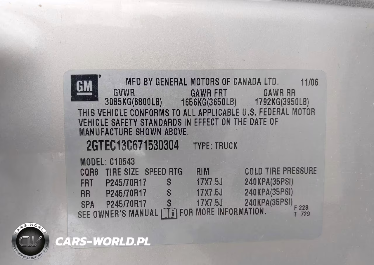 2007 GMC Sierra 1500 Work Truck VIN:2GTEC13C671530304 - 9