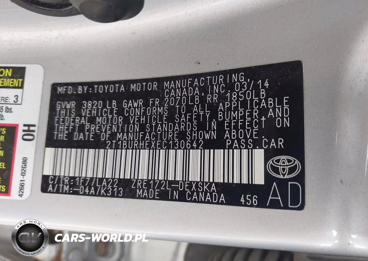 2014 Toyota Corolla S Premium VIN:2T1BURHEXEC130642 - 9