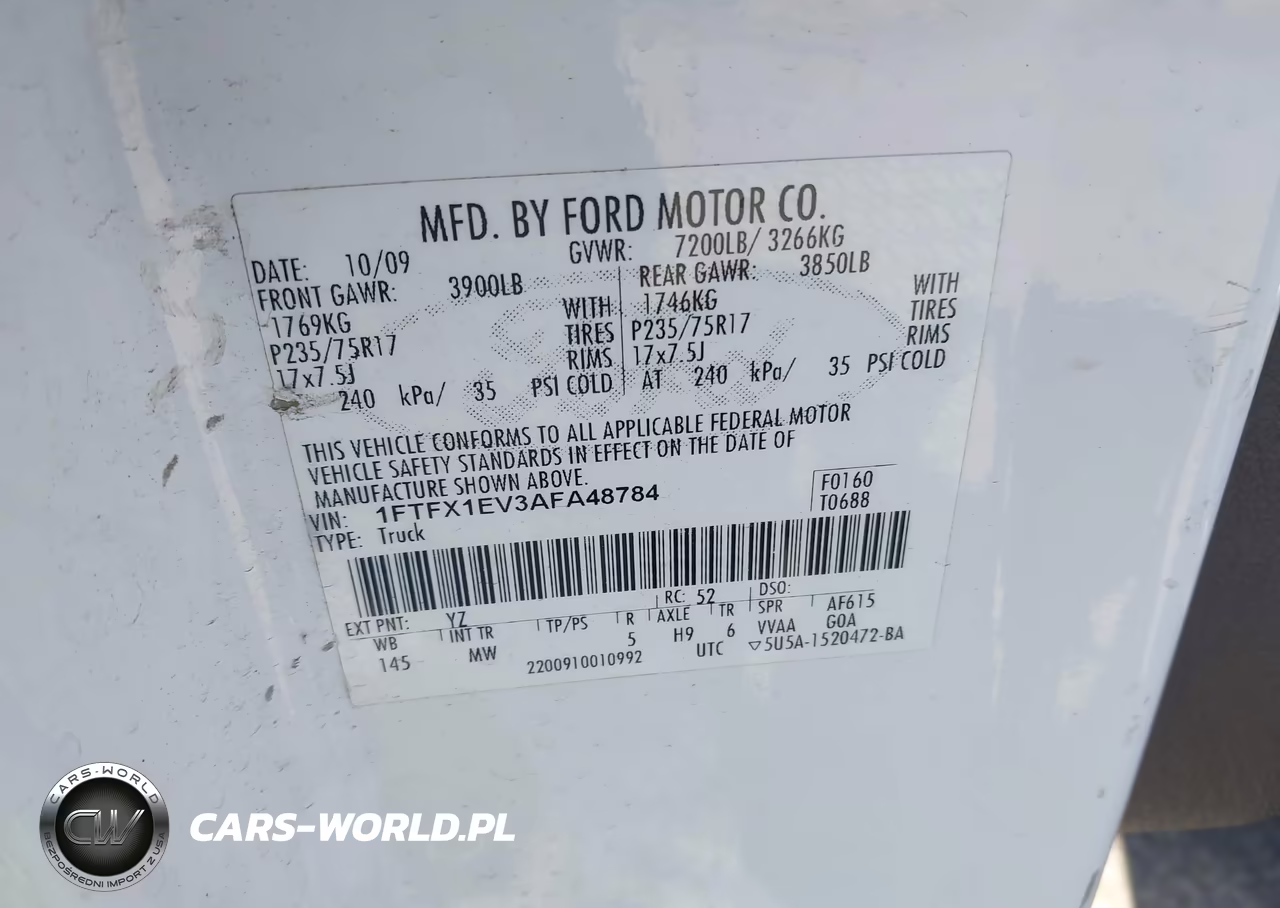 2010 Ford F-150 Fx4-Lariat-Xl-Xlt VIN:1FTFX1EV3AFA48784 - 9