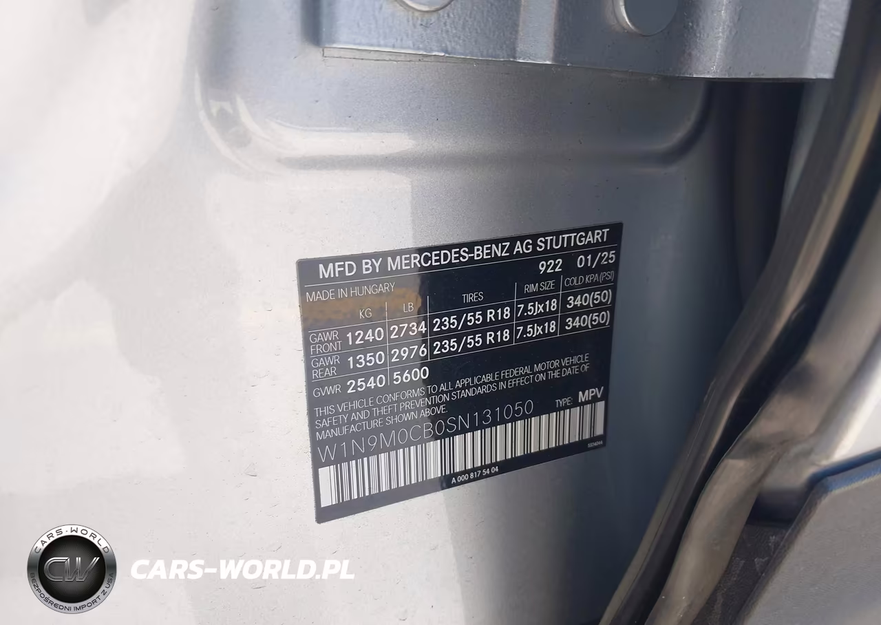 2025 Mercedes-Benz Eqb 250 Suv VIN:W1N9M0CB0SN131050 - 8