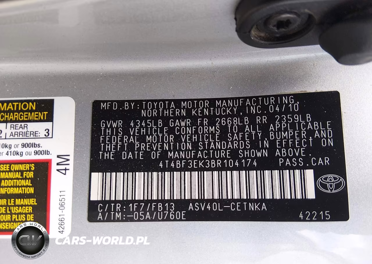 2011 Toyota Camry Le VIN:4T4BF3EK3BR104174 - 9