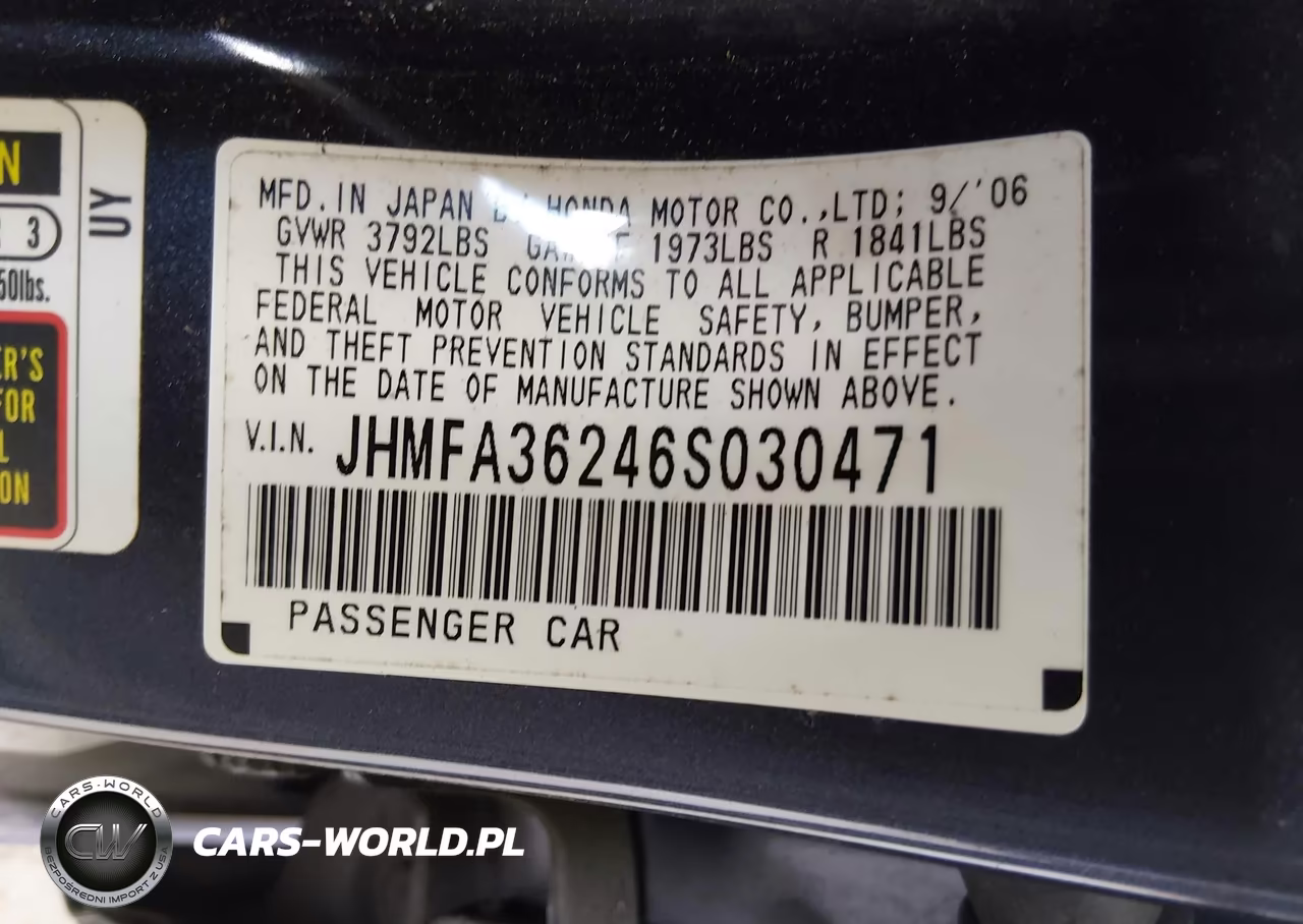 2006 Honda Civic Hybrid VIN:JHMFA36246S030471 - 9