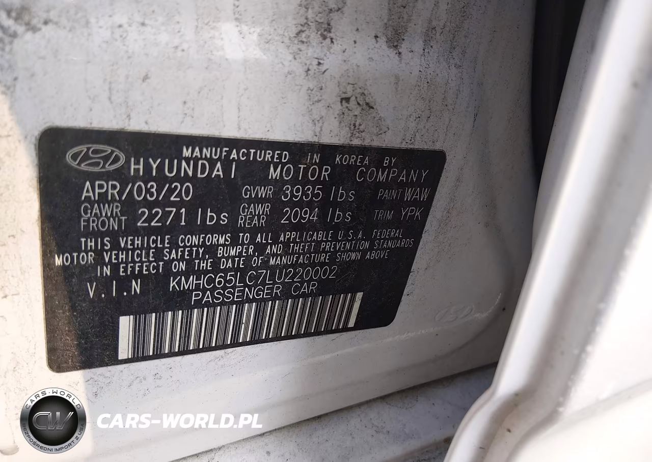 2020 Hyundai Ioniq Hybrid Blue VIN:KMHC65LC7LU220002 - 9