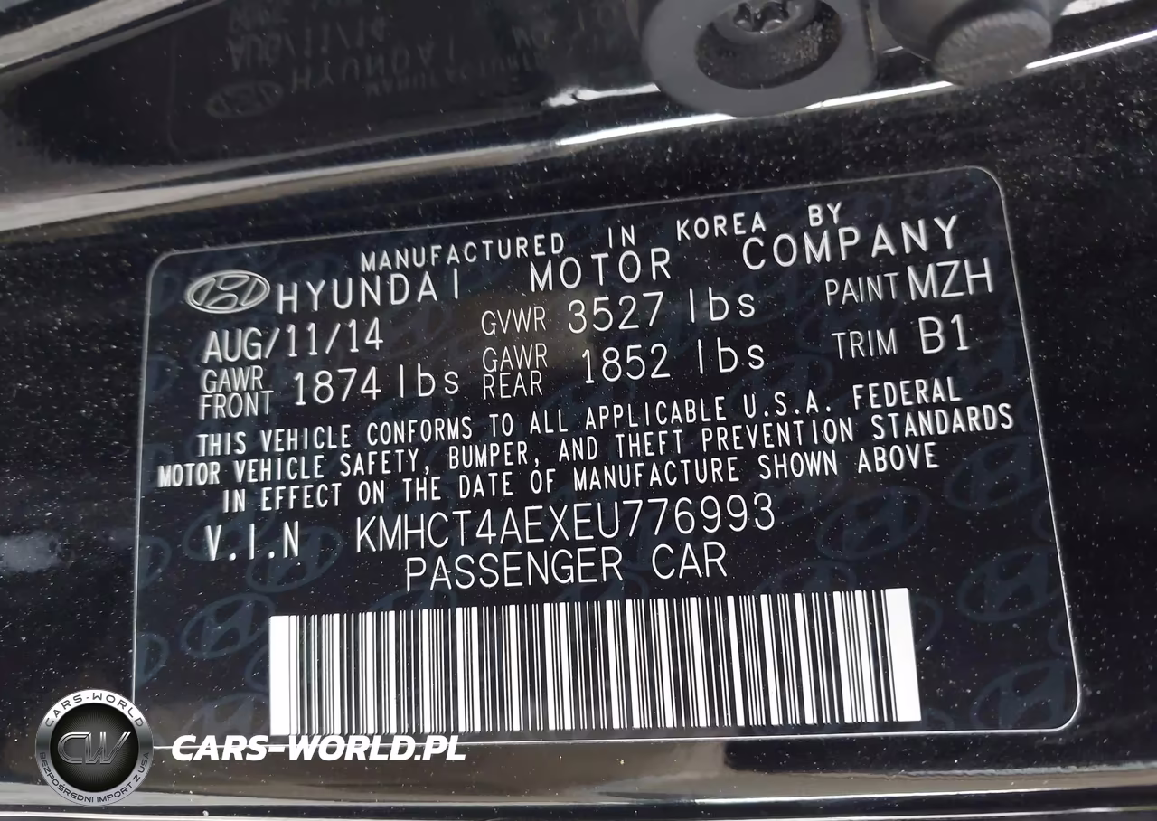 2014 Hyundai Accent Gls VIN:KMHCT4AEXEU776993 - 9
