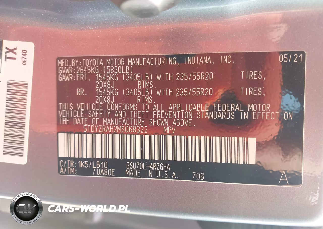 2021 Toyota Highlander Limited VIN:5TDYZRAH2MS068322 - 9