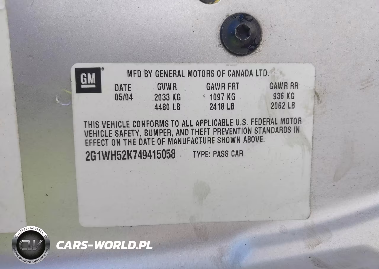2004 Chevrolet Impala Ls VIN:2G1WH52K749415058 - 9