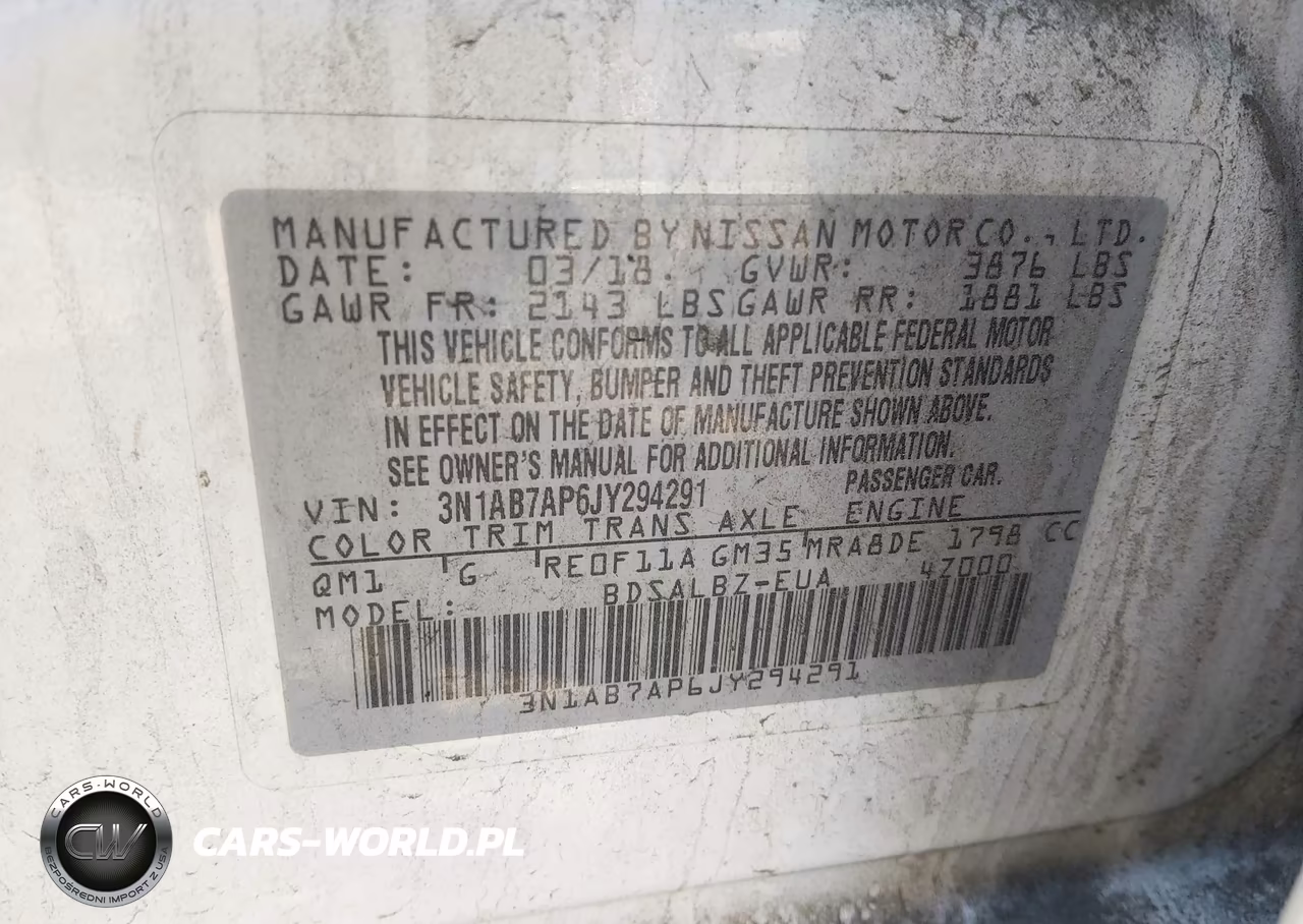 2018 Nissan Sentra S VIN:3N1AB7AP6JY294291 - 9