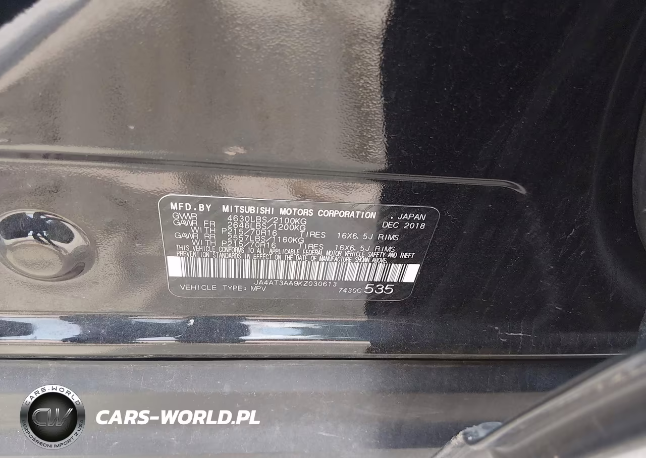 2019 Mitsubishi Eclipse Cross Es VIN:JA4AT3AA9KZ030613 - 9