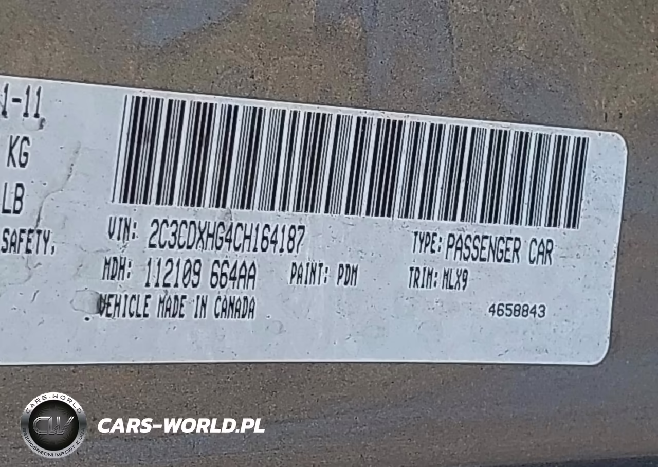 2012 Dodge Charger Sxt VIN:2C3CDXHG4CH164187 - 9