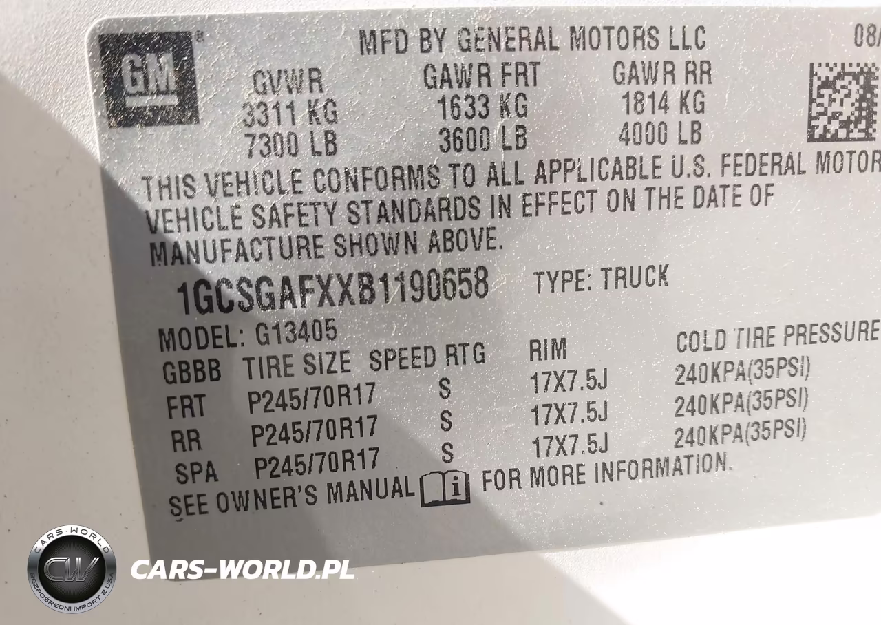 2011 Chevrolet Express 1500 Work Van VIN:1GCSGAFXXB1190658 - 9