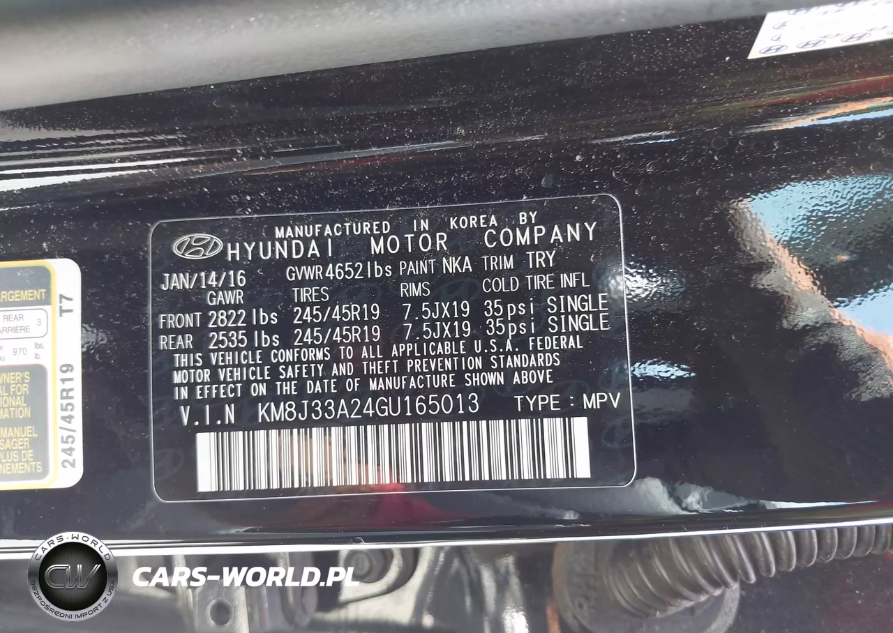 2016 Hyundai Tucson Limited VIN:KM8J33A24GU165013 - 9