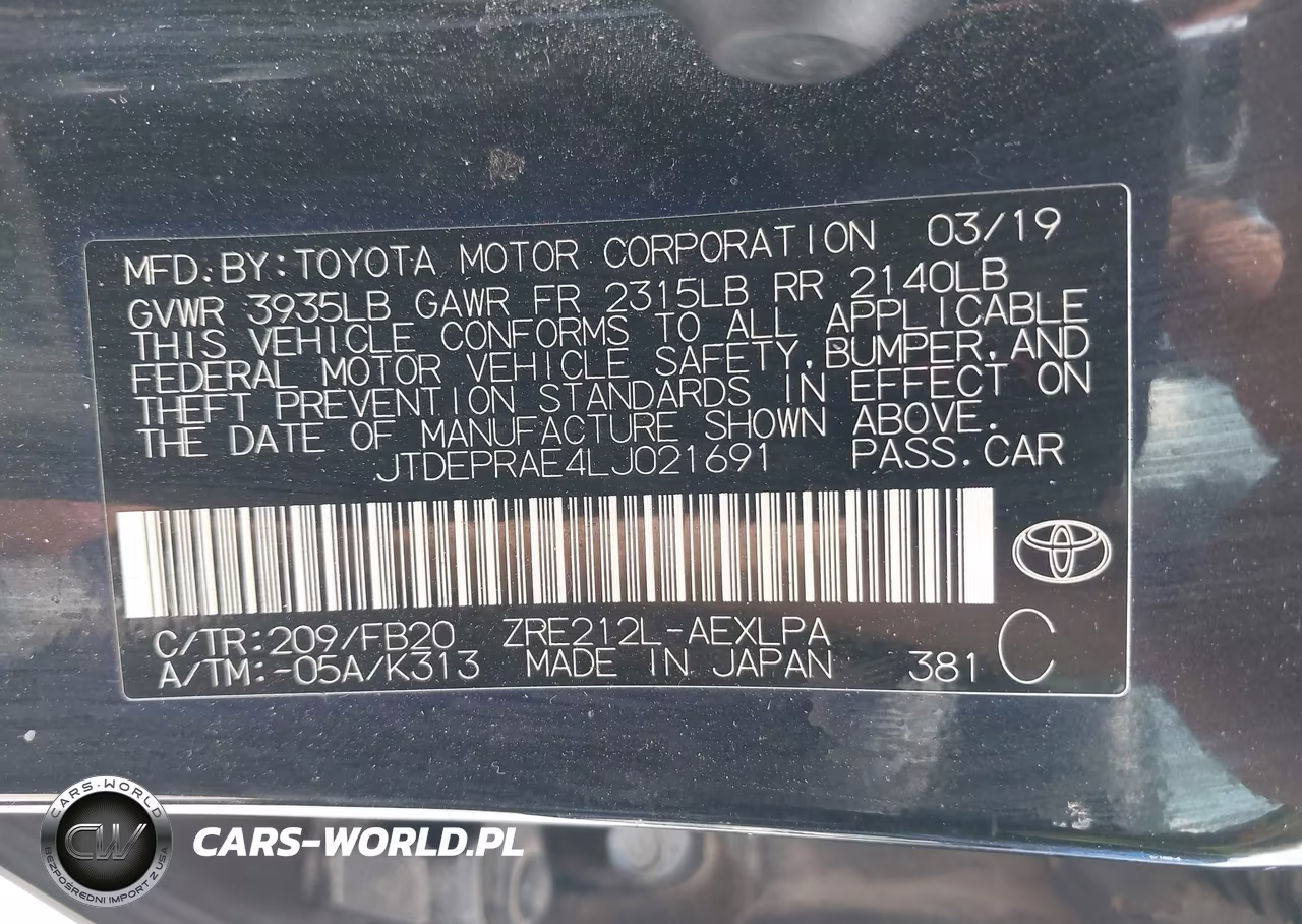2020 Toyota Corolla Le VIN:JTDEPRAE4LJ021691 - 9