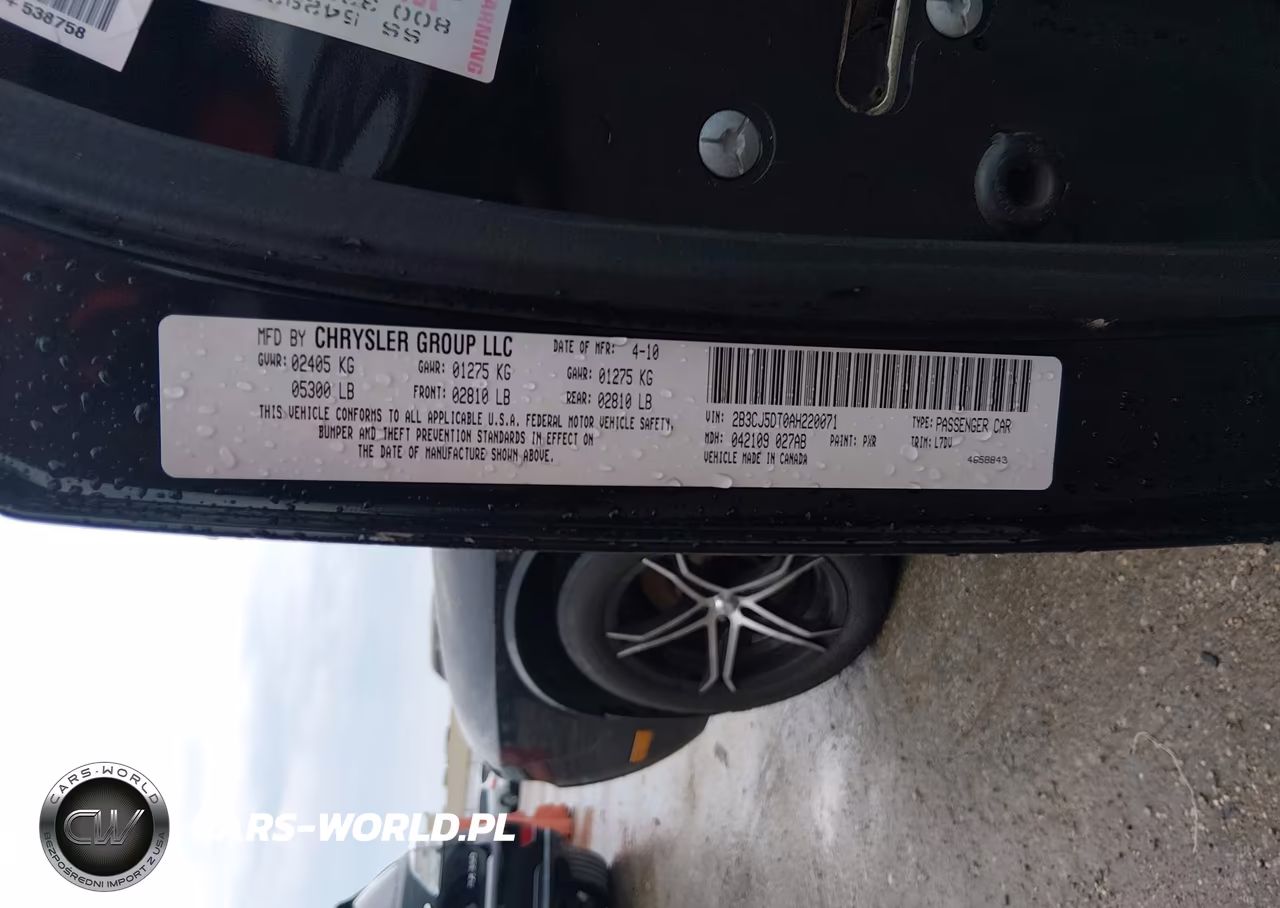 2010 Dodge Challenger R-T VIN:2B3CJ5DT0AH220071 - 9