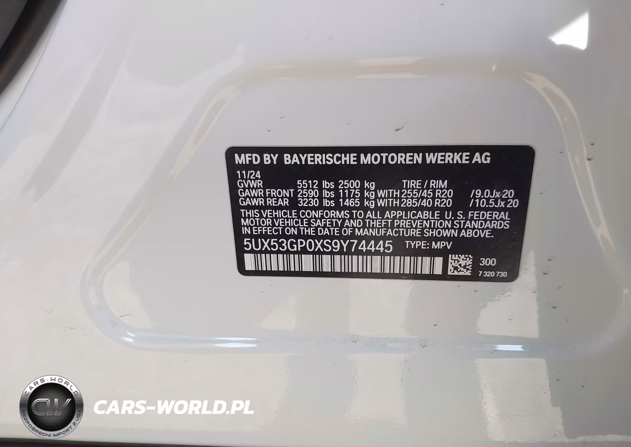2025 BMW X3 30 xDrive VIN:5UX53GP0XS9Y74445 - 9