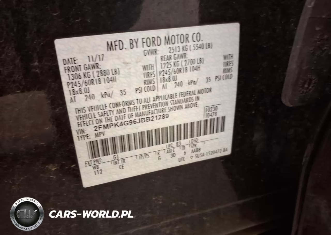 2018 Ford Edge Se VIN:2FMPK4G96JBB21289 - 9