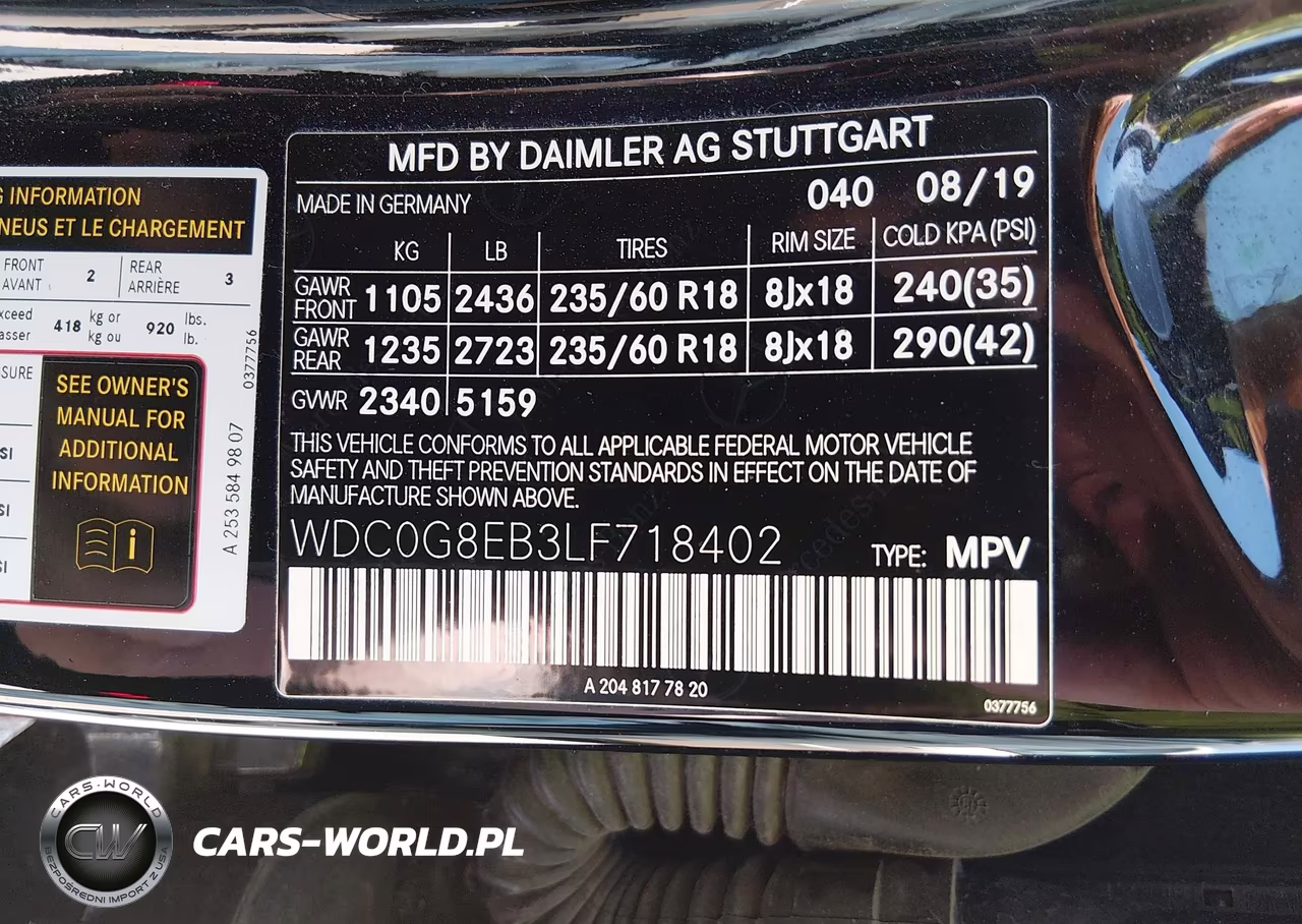 2020 Mercedes-Benz Glc 300 4Matic VIN:WDC0G8EB3LF718402 - 9
