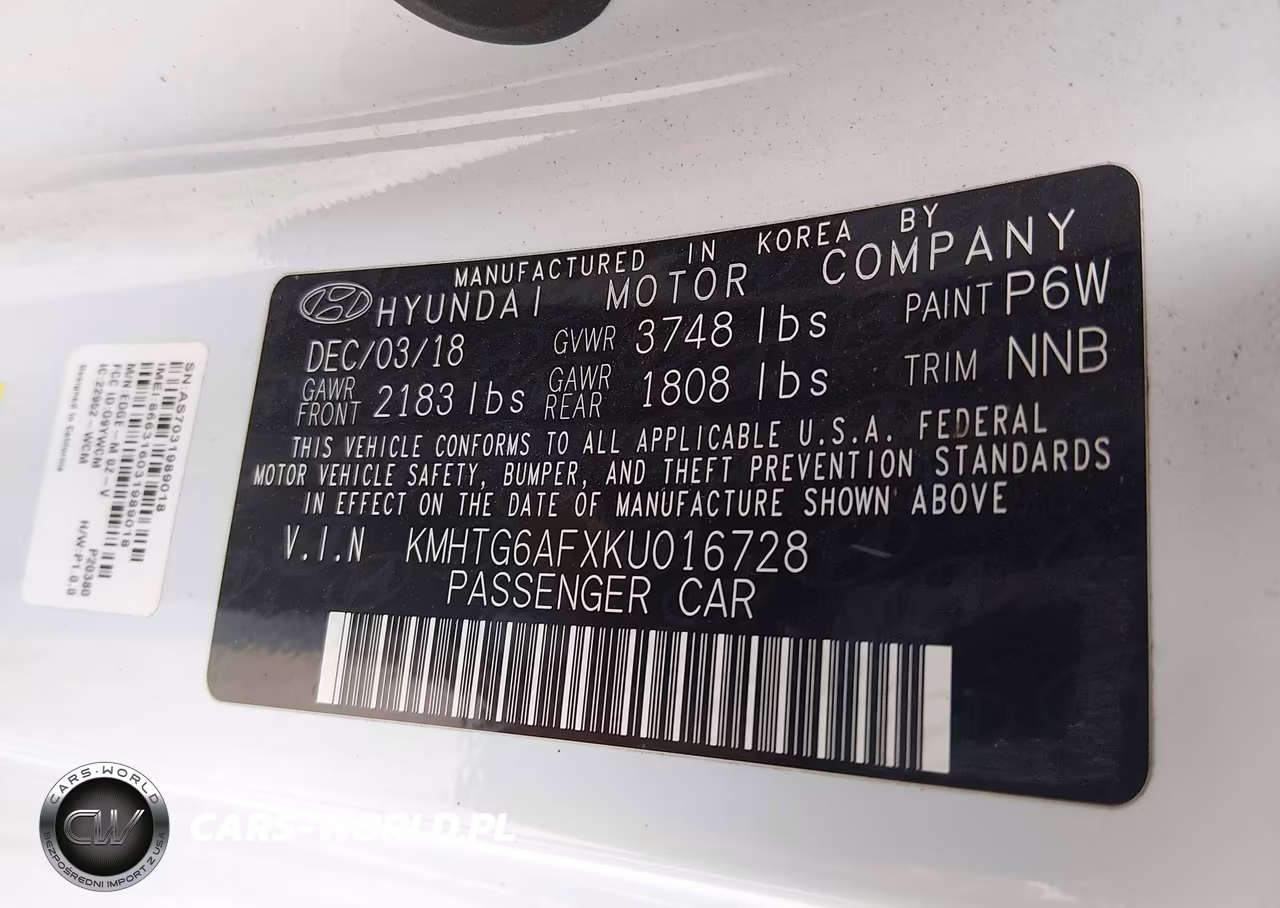 2019 Hyundai Veloster 2.0 VIN:KMHTG6AFXKU016728 - 9