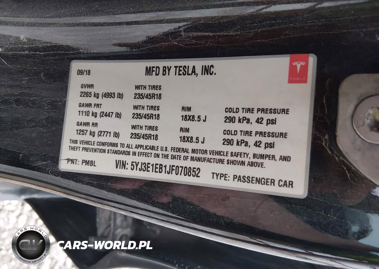 2018 Tesla Model 3 Long Range-Performance VIN:5YJ3E1EB1JF070852 - 9