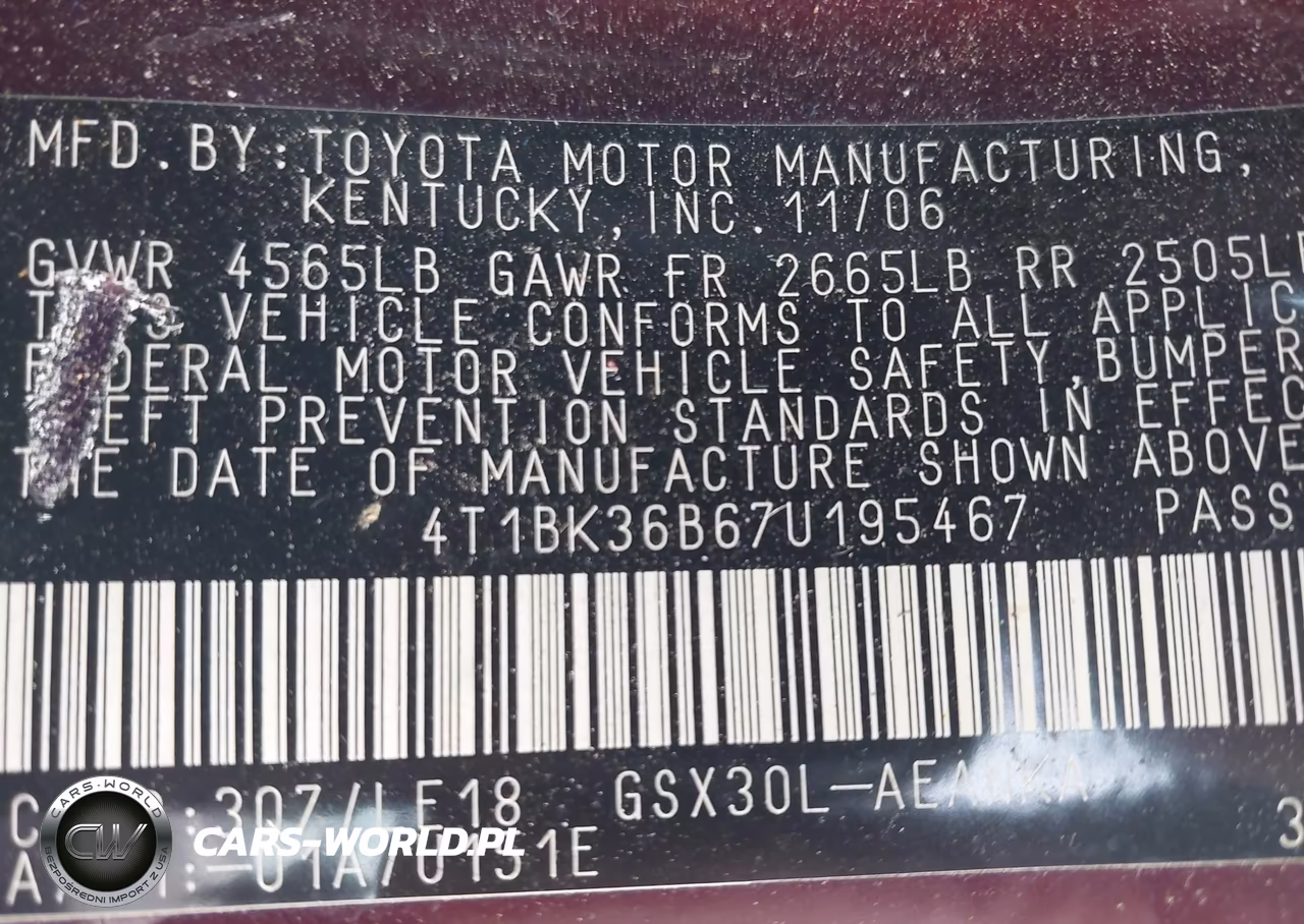 2007 Toyota Avalon Touring VIN:4T1BK36B67U195467 - 9