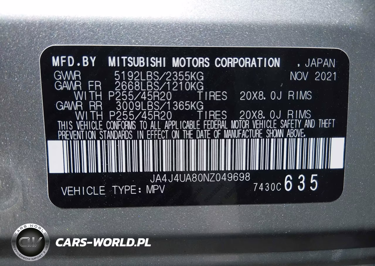 2022 Mitsubishi Outlander Black Edition S-Awc-Se 2.5 S-Awc-Se Launch Edition S-Awc VIN:JA4J4UA80NZ049698 - 9