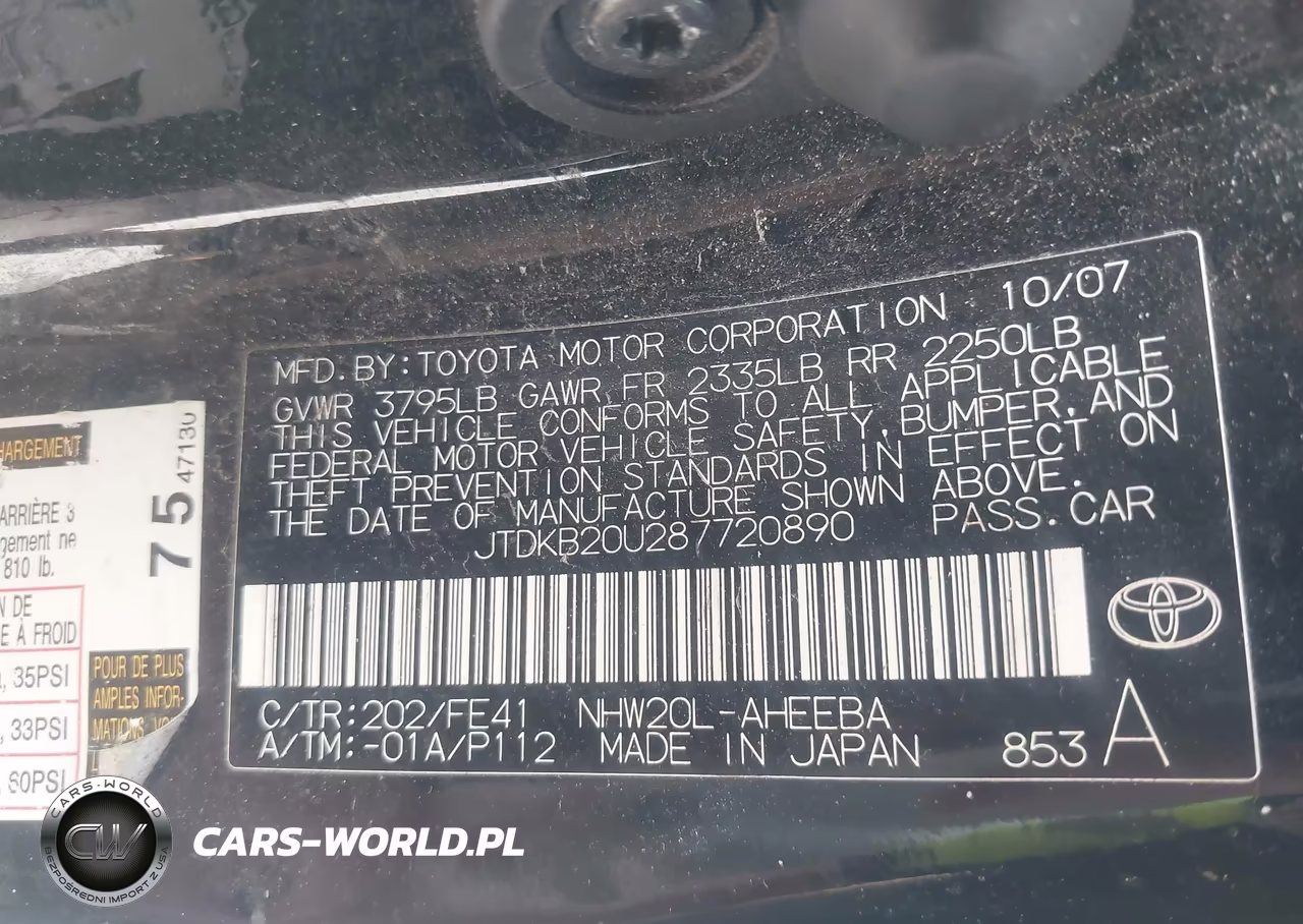 2008 Toyota Prius VIN:JTDKB20U287720890 - 9