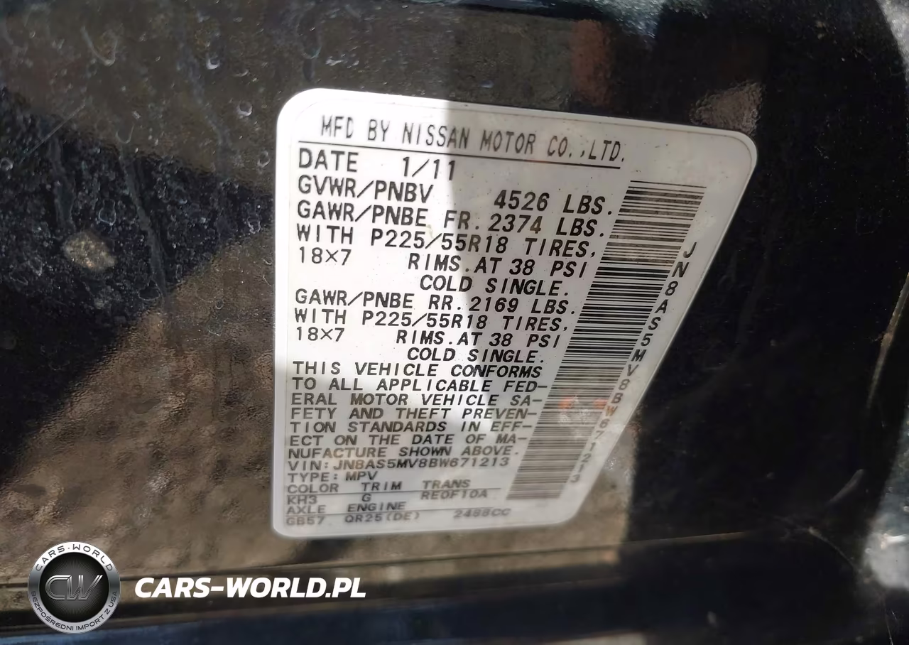 2011 Nissan Rogue Sv VIN:JN8AS5MV8BW671213 - 9
