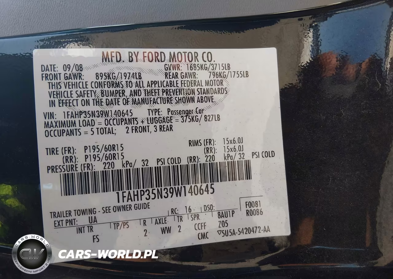 2009 Ford Focus Se VIN:1FAHP35N39W140645 - 9