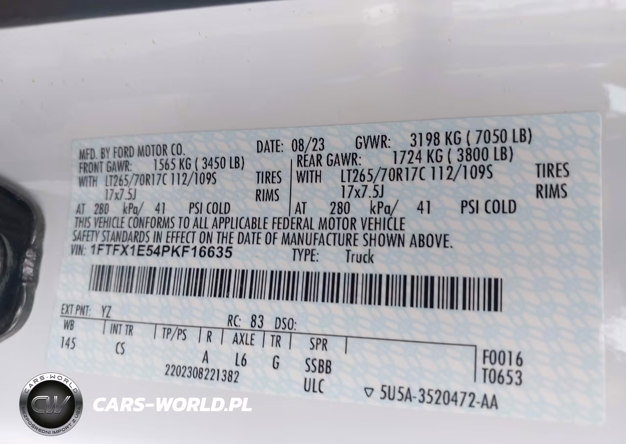2023 Ford F-150 Xl VIN:1FTFX1E54PKF16635 - 9