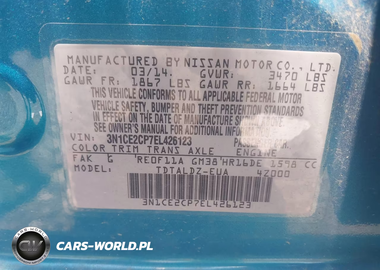 2014 NISSAN VERSA NOTE S VIN:3N1CE2CP7EL426123 - 9