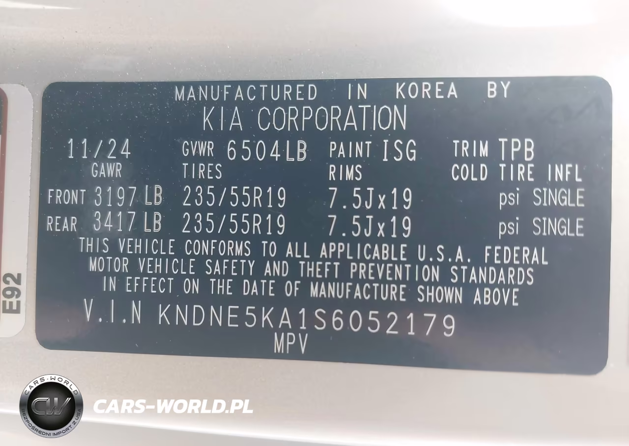 2025 Kia Carnival Mpv Hybrid Sx VIN:KNDNE5KA1S6052179 - 9