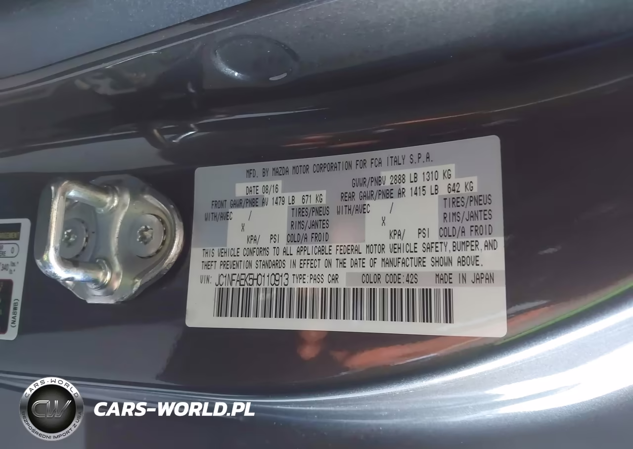 2017 Fiat 124 Spider Lusso VIN:JC1NFAEK5H0110913 - 9