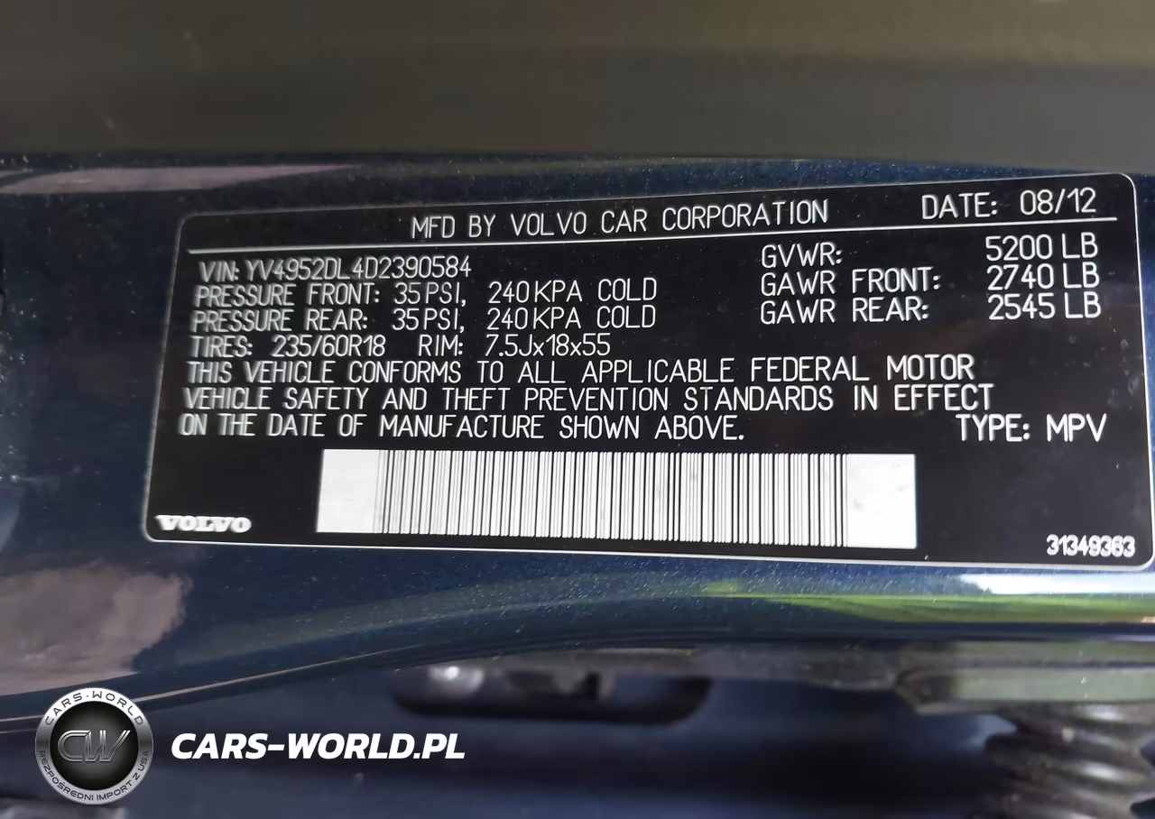2013 Volvo Xc60 3.2 Premier VIN:YV4952DL4D2390584 - 9