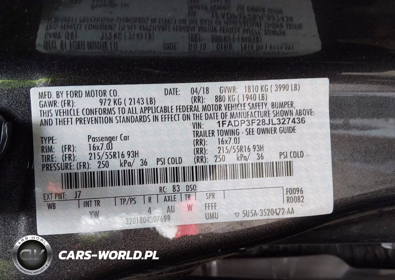 2018 Ford Focus Se VIN:1FADP3F28JL327436 - 9
