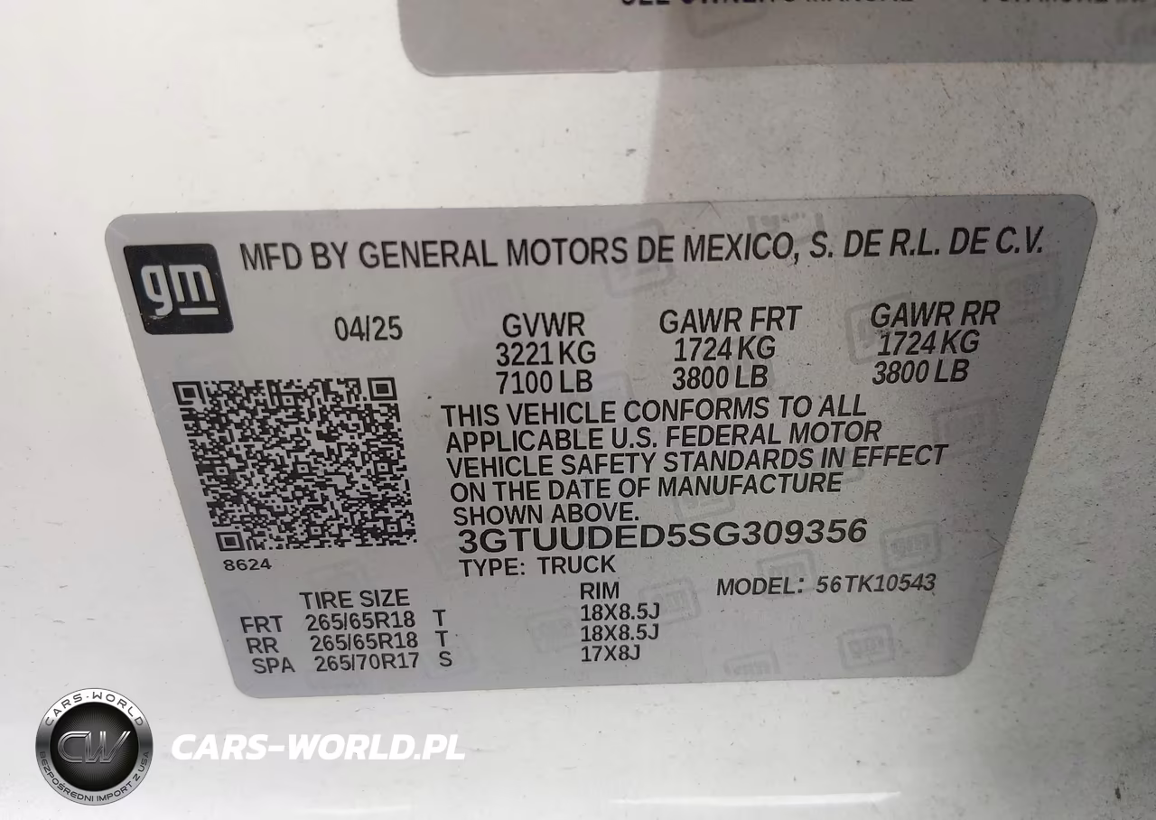 2025 GMC Sierra 1500 4Wd Short Box Slt VIN:3GTUUDED5SG309356 - 9