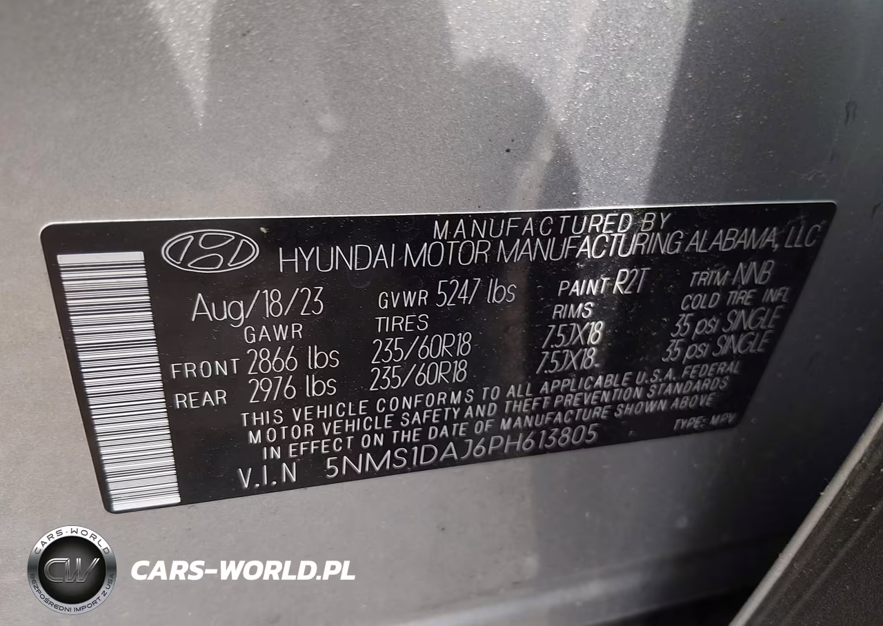 2023 Hyundai Santa Fe Se VIN:5NMS1DAJ6PH613805 - 9