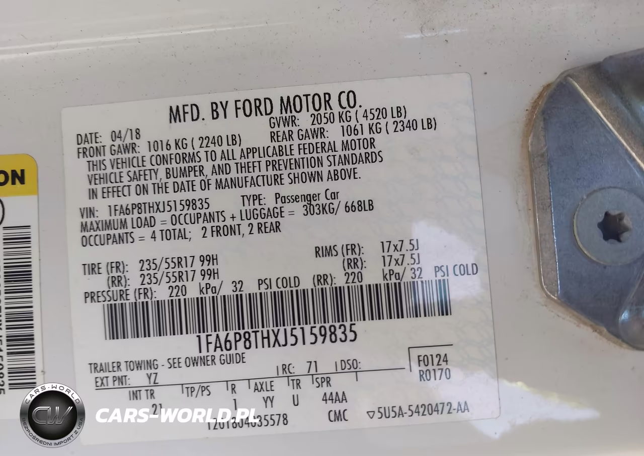 2018 Ford Mustang Ecoboost VIN:1FA6P8THXJ5159835 - 9