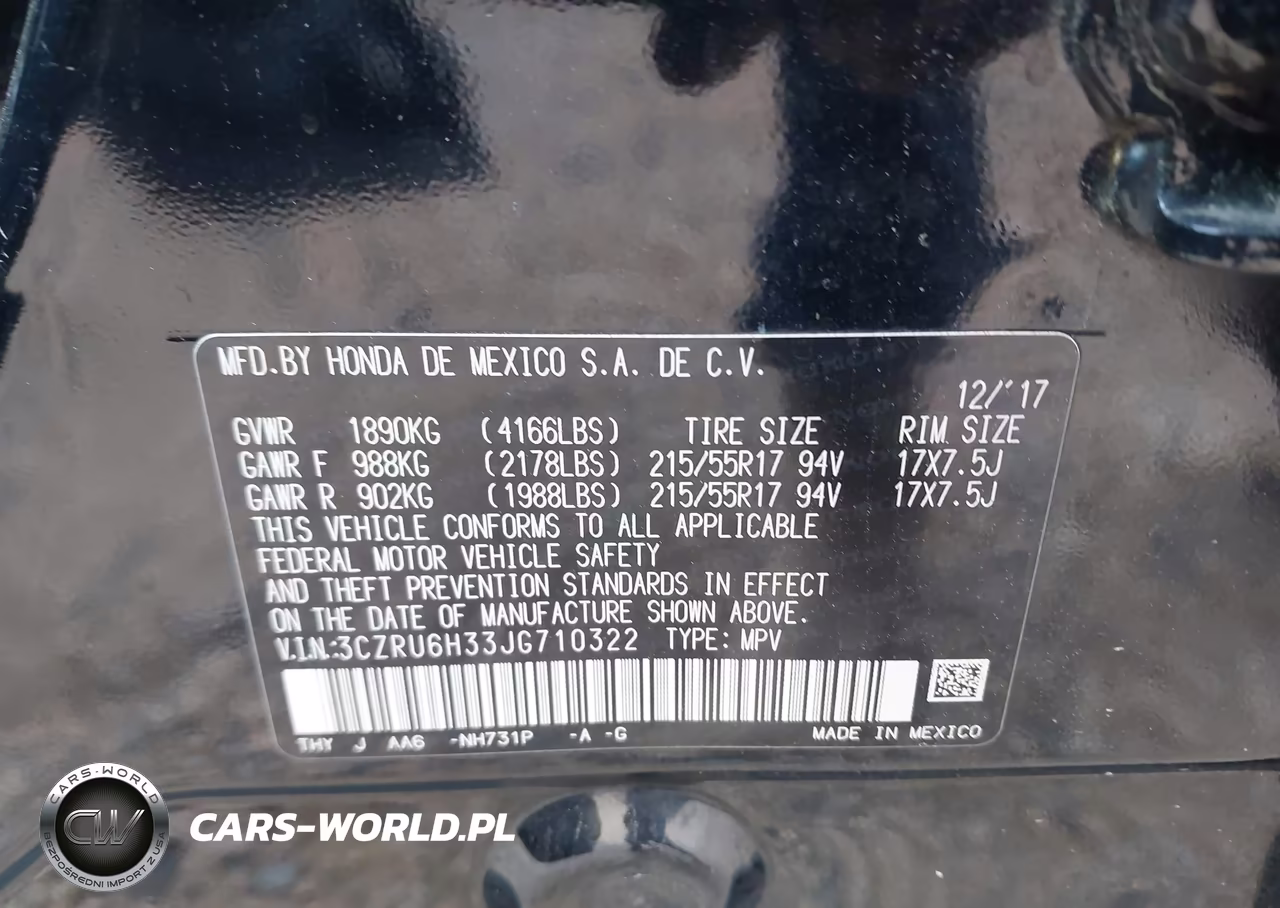 2018 Honda Hr-V Lx VIN:3CZRU6H33JG710322 - 9