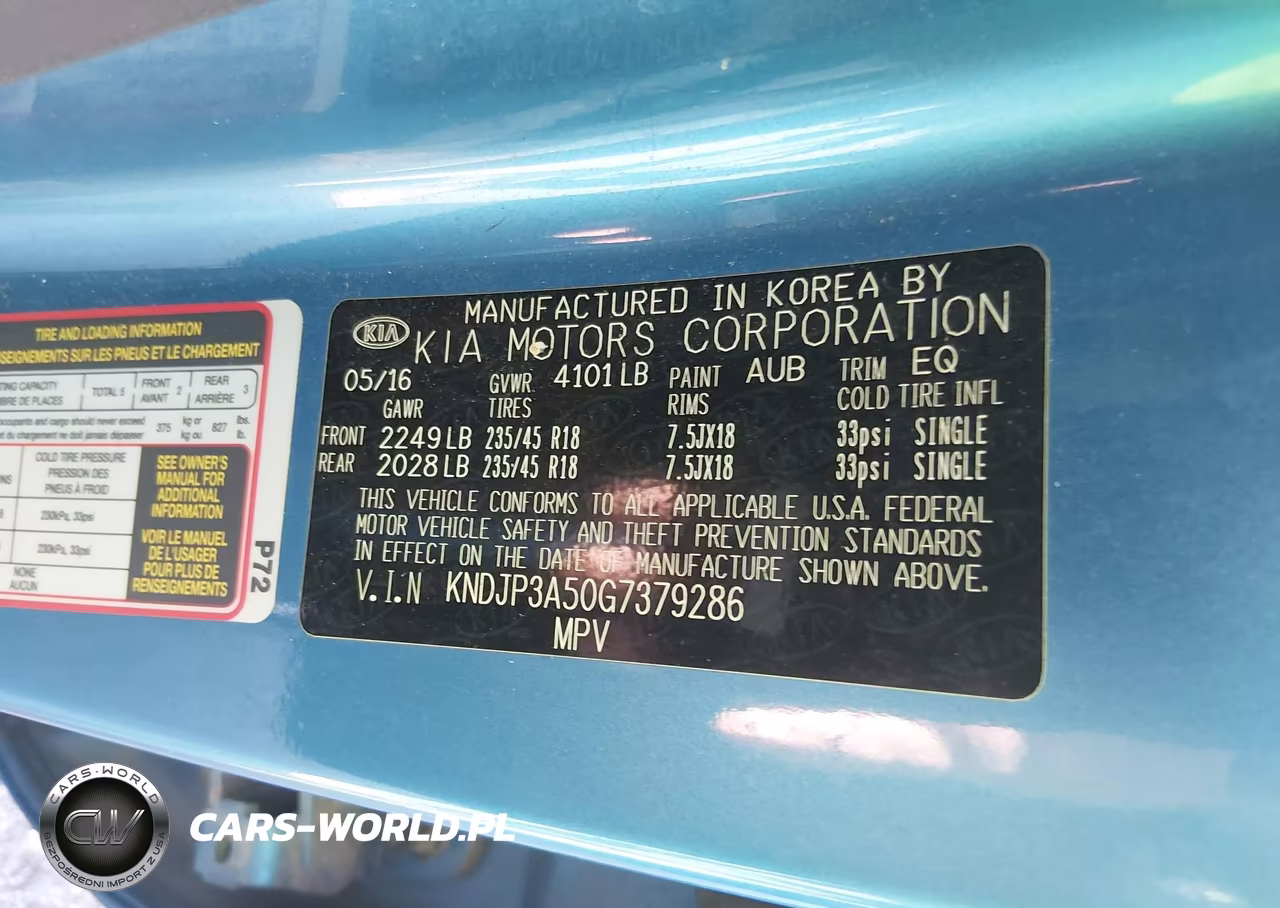 2016 Kia Soul + VIN:KNDJP3A50G7379286 - 9