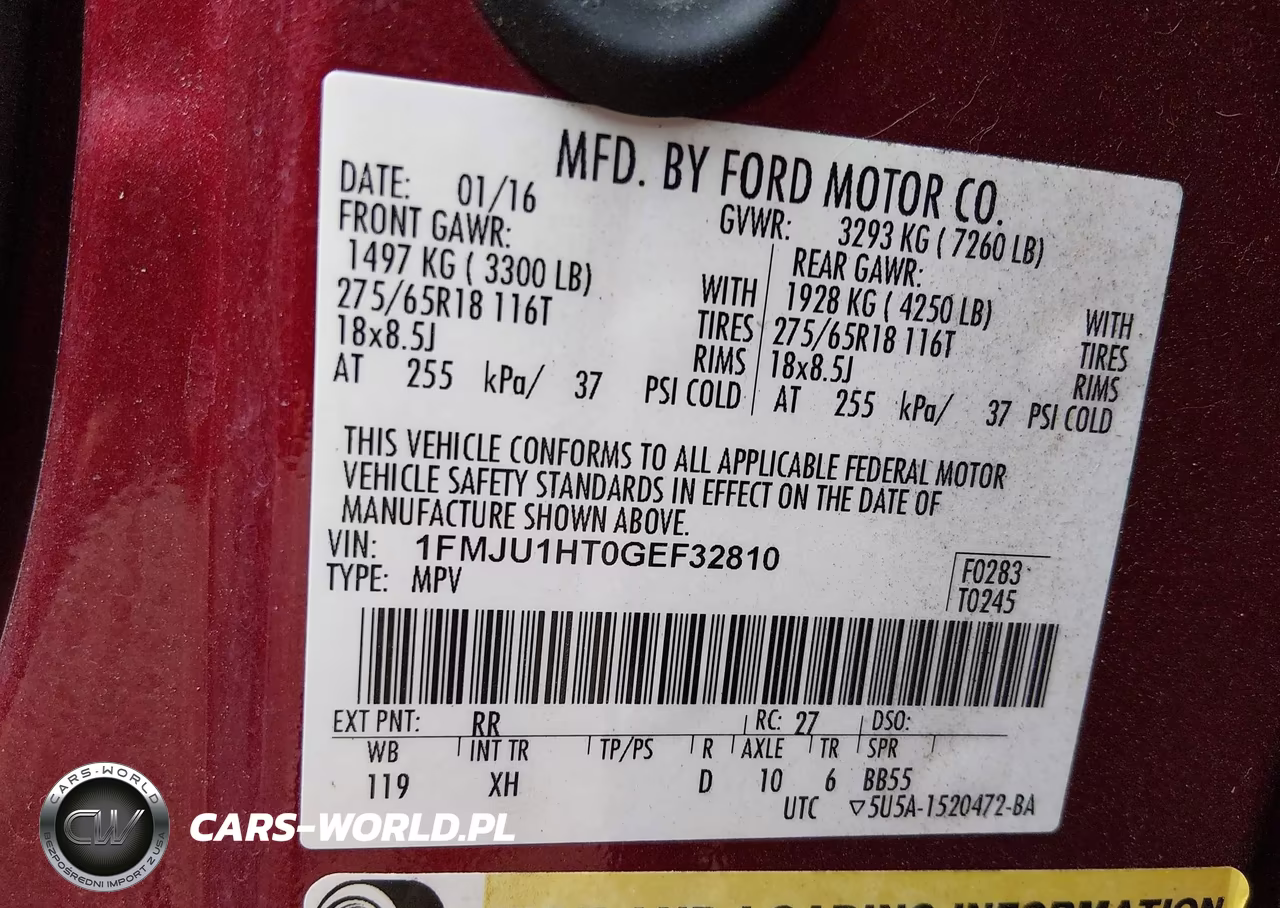 2016 Ford Expedition Xlt VIN:1FMJU1HT0GEF32810 - 9