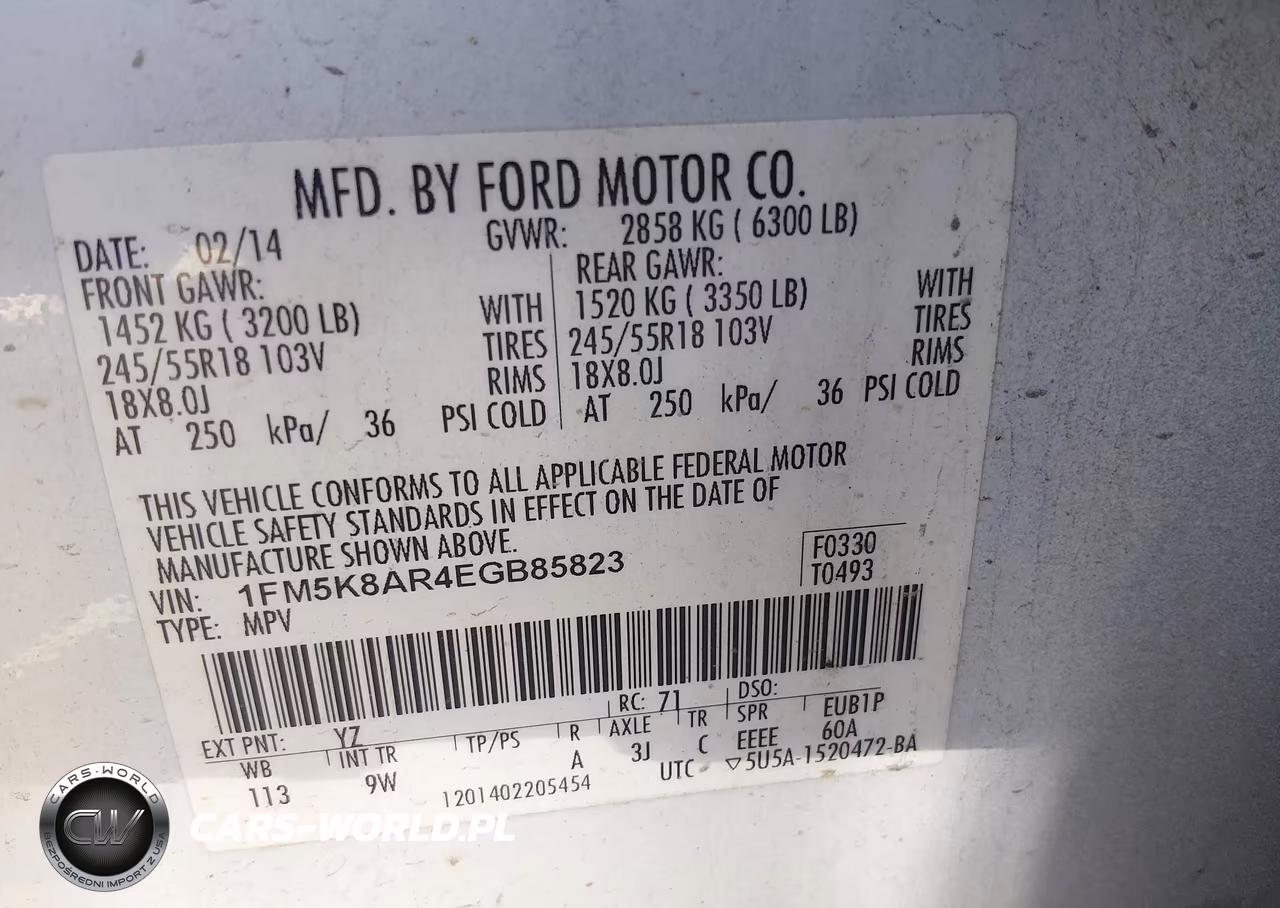 2014 Ford Utility Police Interceptor VIN:1FM5K8AR4EGB85823 - 9