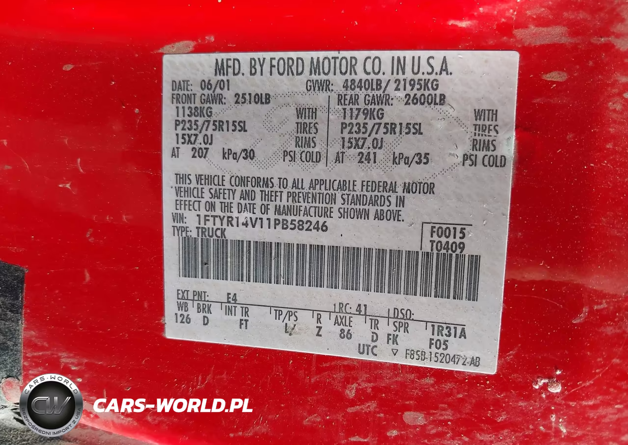 2001 Ford Ranger Edge-Xl-Xlt VIN:1FTYR14V11PB58246 - 9