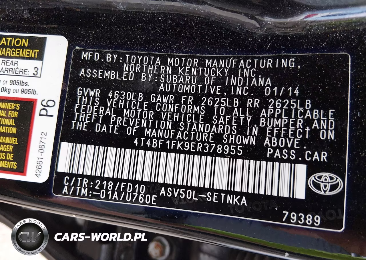 2014 Toyota Camry Le VIN:4T4BF1FK9ER378955 - 9
