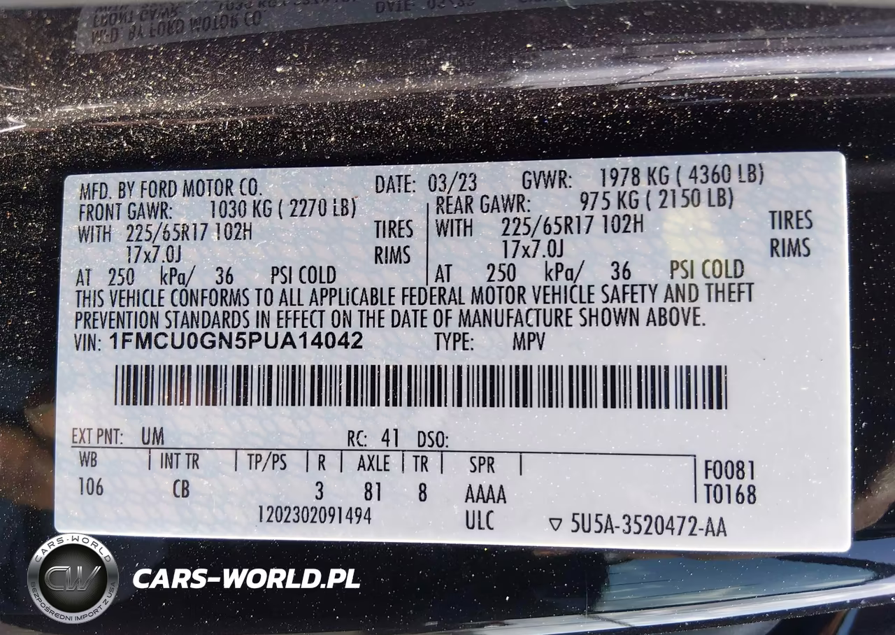 2023 Ford Escape Active VIN:1FMCU0GN5PUA14042 - 9