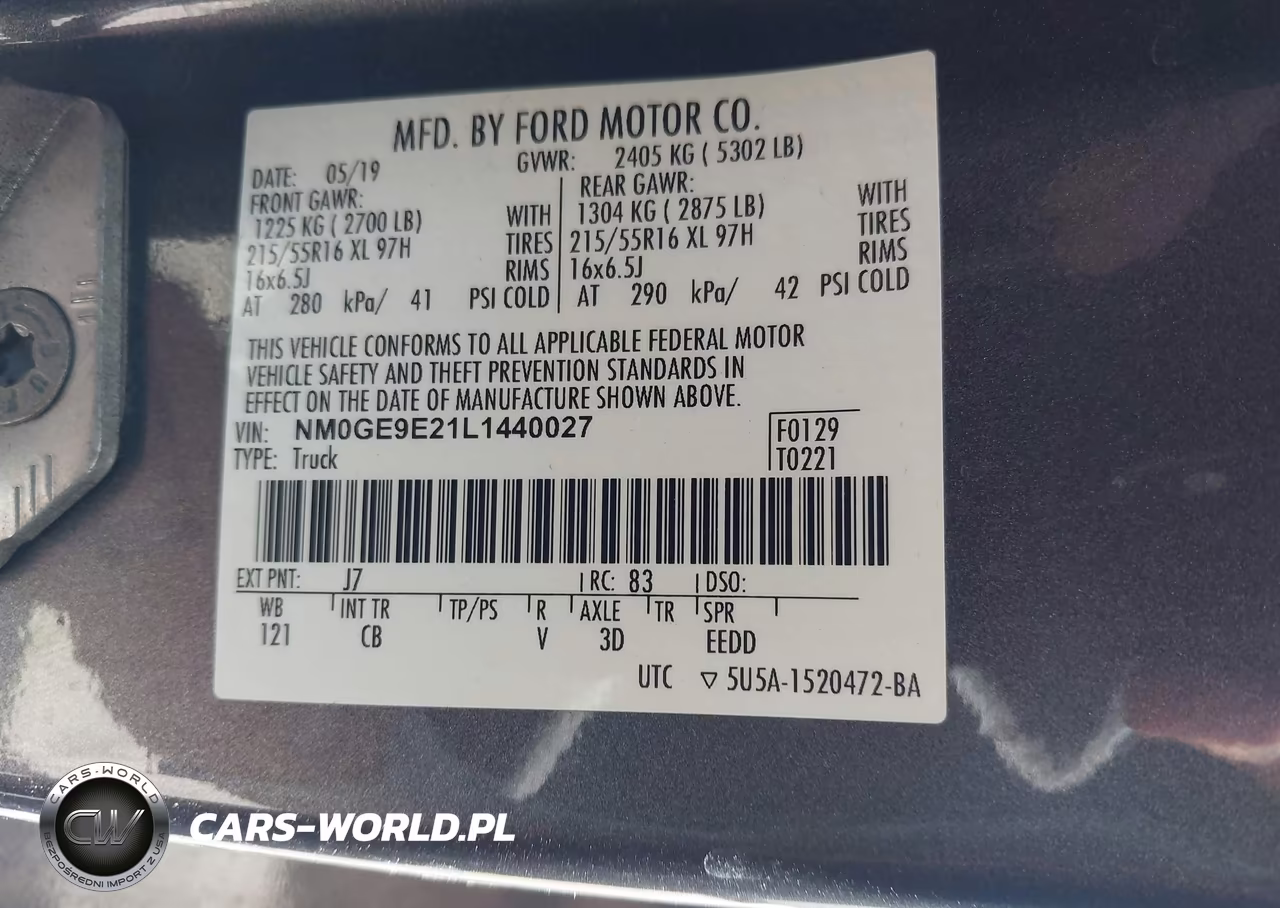 2020 Ford Transit Connect VIN:NM0GE9E21L1440027 - 9